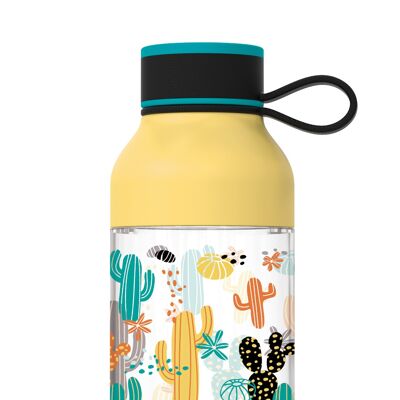 Quokka kids botella tritan ice con colgador cactus 430 ml