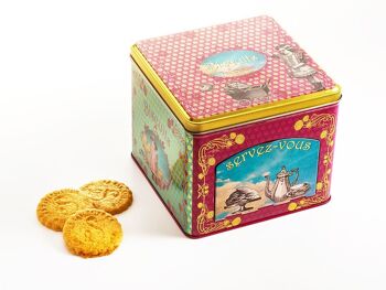 Biscuits sablés nature pur beurre frais - boite métal distributrice "Les jouets d'Adèle" 300g 2