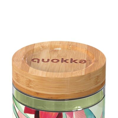 QUOKKA GLASS FOOD CONTAINER WITH SPRING SILICONE COVER 500 ML