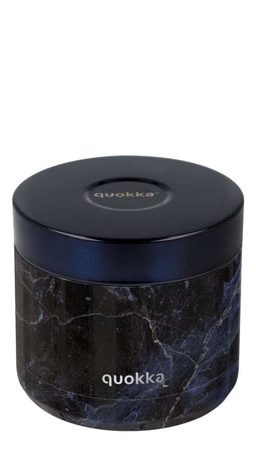 Quokka recipiente comida termico acero inoxidable black marble grande 604 ml