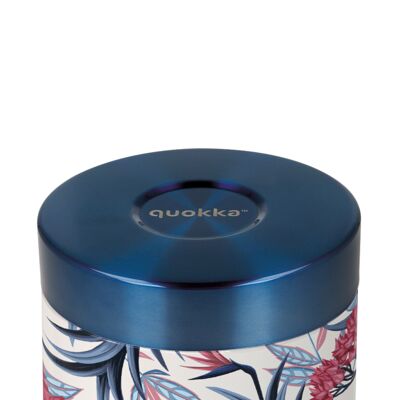 BLUE GARDEN SMALL STAINLESS STEEL THERMAL FOOD CONTAINER QUOKKA 369 ML