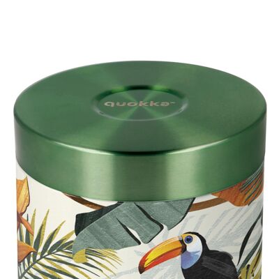 QUOKKA LARGE TROPICAL STAINLESS STEEL INSULATED FOOD CONTAINER 604 ML