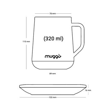 Muggo Cup Tasse auto-chauffante contrôle de température 11
