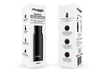 Muggo Bottle Bouteille isotherme intelligente Muggo Noir 11