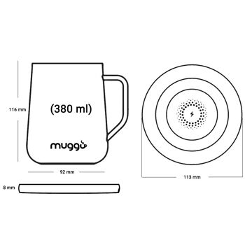 Muggo Qi Grande Tasse chauffante et chargeur sans fil Noir 11