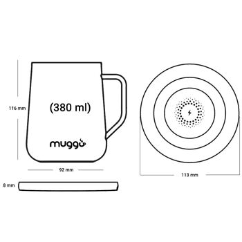 Muggo Qi Grande Tasse chauffante et chargeur sans fil Blanc 11