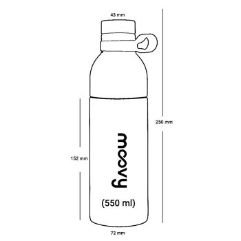 Moovy Split Bottle Bouteille eau inox ouverture milieu 13