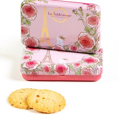Galletas de mantequilla saladas y caramelo - mini caja metálica "Una mañana en París" 35 g