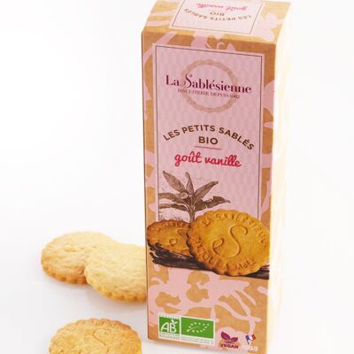 Biscotti frollini alla vaniglia biologici e vegani - scatola di cartone da 110 g