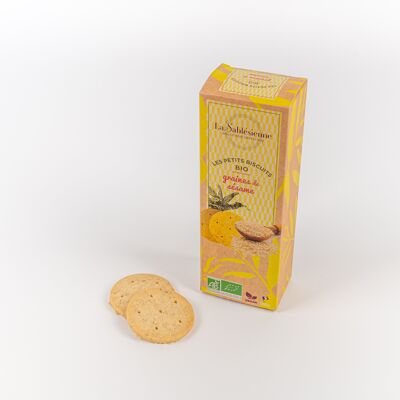 Bio- und vegane Sesam-Shortbread-Kekse 110 g – Karton 110 g