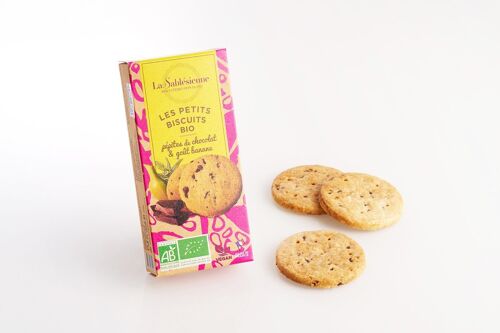 Biscuits sablés pépites de chocolat et banane bio & vegan - étui carton 55 g