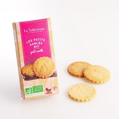 Organic & vegan vanilla shortbread cookies - cardboard box 37 g