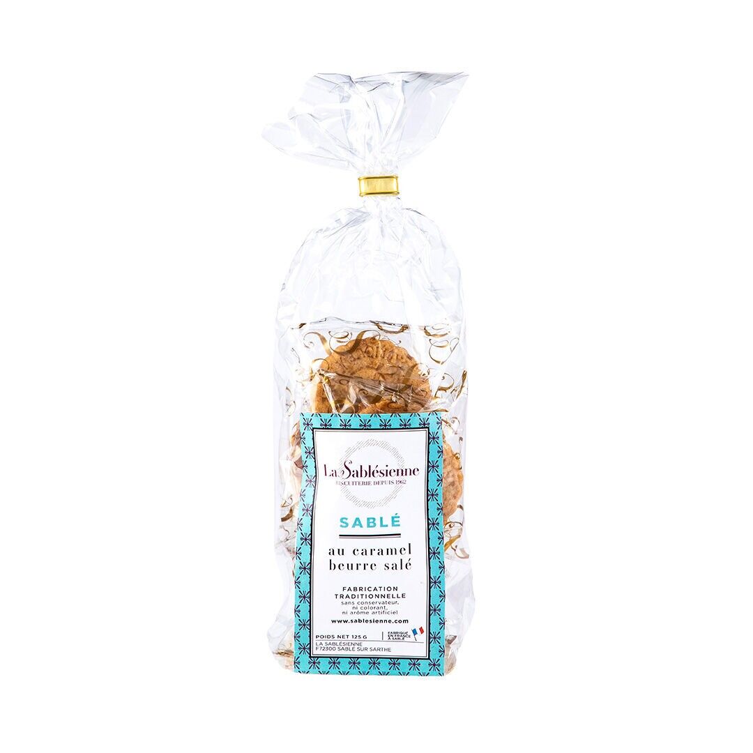 Shortbread cookies with salted butter caramel chips - 125 g bag