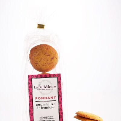 Biscuits fondants pépites de framboise - sachet 100 g