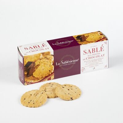 Chocolate chip shortbread cookies - 125 g cardboard box