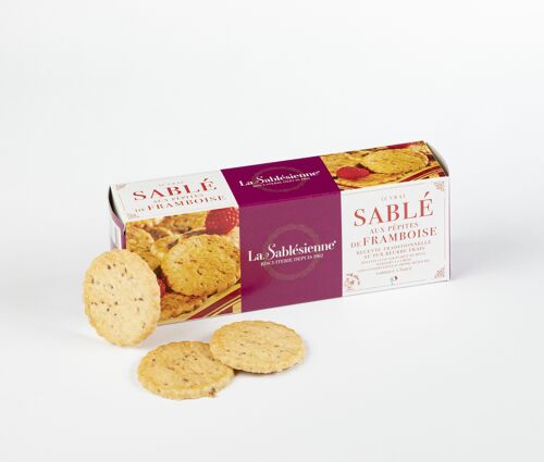 Biscuits sablés pépites de framboise - étui carton 125 g