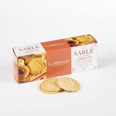 Biscotti di pasta frolla con crocchette all'albicocca - scatola di cartone da 125 g