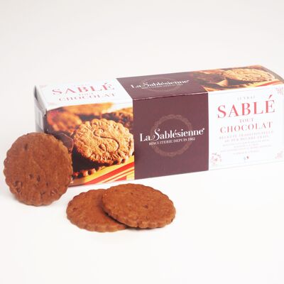 All chocolate shortbread cookies - cardboard box 125 g