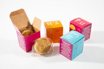 Biscuits sablés pépites de framboise - Mini cube carton n°4 35 g 2