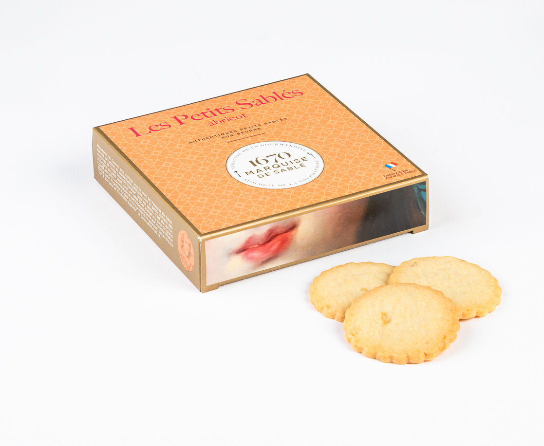 Shortbread-Kekse mit Aprikosenstücken – 100-g-Kartonverpackung