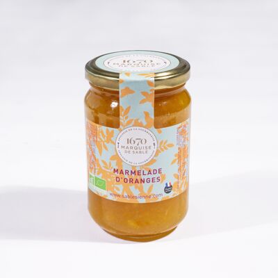 Organic orange marmalade - glass jar 350 g