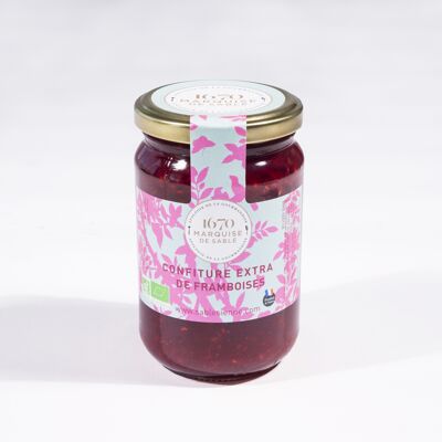 Extra Organic Raspberry Jam - 350 g glass jar