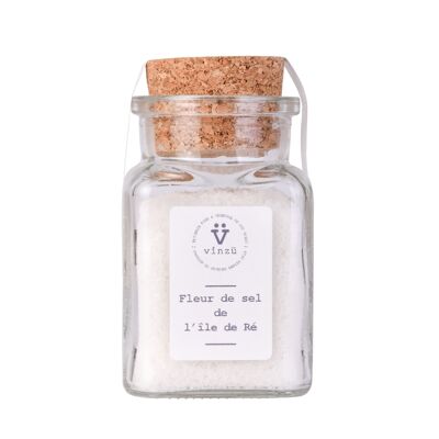 Fleur de sel glass / cork jar 95g