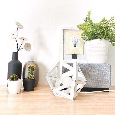 Petite lampe origami blanc