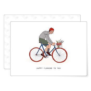 Fleurs heureuses | carte postale