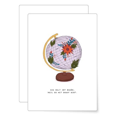 Hermoso mundo | tarjeta postal