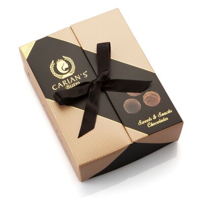 Carian’s Bistro Chocolatier Signature Truffles Assorted Chocolate Gift Box, Gourmet Gift Basket for Men & Women, Thanksgiving, Christmas Boyfriend Girlfriend Gift Idea – 15 pc