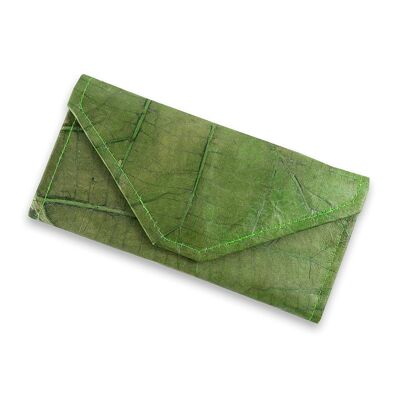 Ladies Continental Wallet in Leaf Leather - Leaf Green