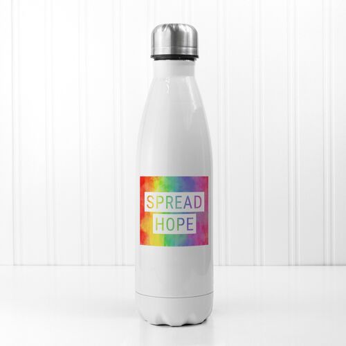 Spread Hope Rainbow (Square) - Mouthy Water Bottle