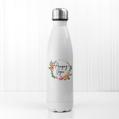 Molesto vegano floral - Mouthy Botella de agua