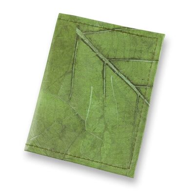 Funda Pasaporte en Piel Hoja - Verde Hoja