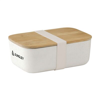 Weiße Lunchbox aus recyceltem Bambus