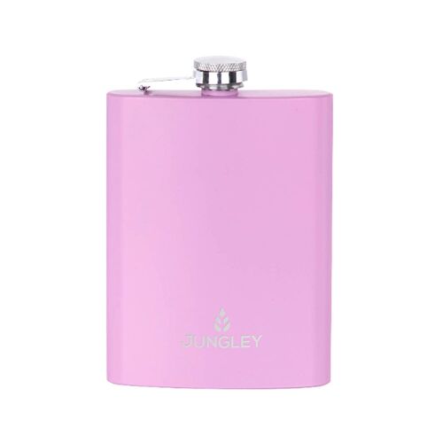 Jungley Stainless Steel 8oz Hip Flask - Pink