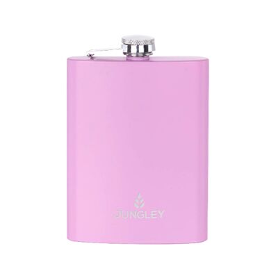 Petaca Jungley de acero inoxidable de 8 oz - Rosa