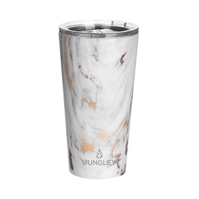 Vaso térmico Jungley de acero inoxidable - Mármol dorado