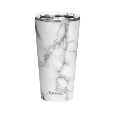 Bicchiere coibentato Jungley in acciaio inossidabile - Marmo grigio