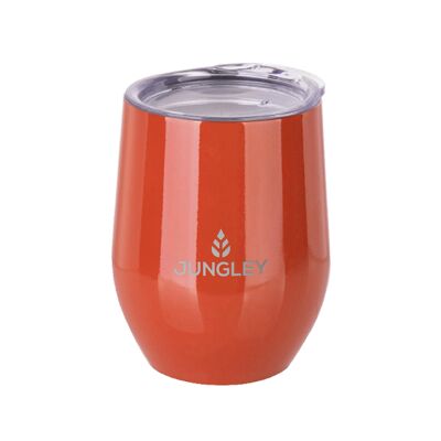 Jungley Gloss Stemless Wine Insulated Tumbler - Orange