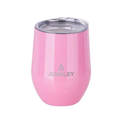 Bicchiere isolato per vino senza stelo lucido Jungley - rosa