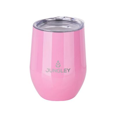 Jungley Gloss Stemless Wine Insulated Tumbler - Pink