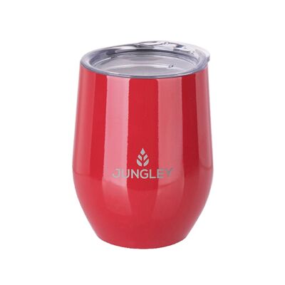 Jungley Gloss Vaso térmico para vino sin tallo - Rojo