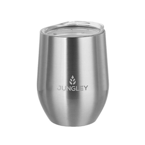 Jungley Gloss Stemless Wine Insulated Tumbler - Silver