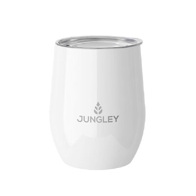 Jungley Gloss Stemless Wine Isolierbecher – Weiß