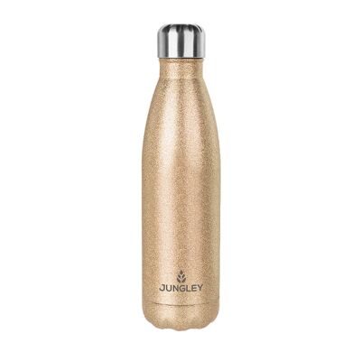 Bottiglia d'acqua isolata Jungley Glitter - Oro