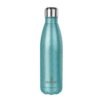 Jungley Glitter Insulated Water Bottle - Teal