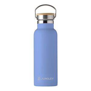 Bouteille d'eau isolée écologique de 17 oz avec couvercle en bambou - Bleu