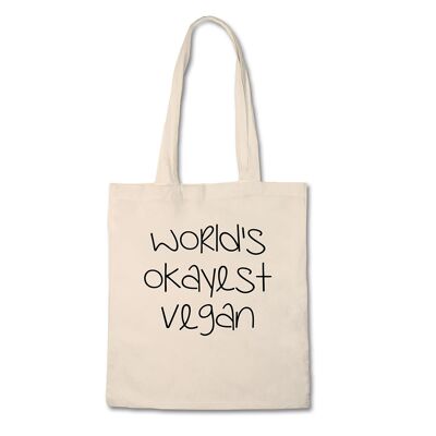 World's Okayest Vegan Tote Bag - Sac en toile 100% coton